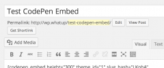 CodePen Embedded Pens Shortcode screenshot 3