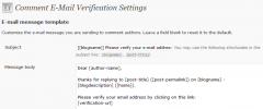 Comment E-Mail Verification screenshot 1