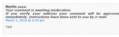Comment E-Mail Verification screenshot 2