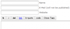 Comment Form Quicktags screenshot 1