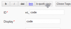 Comment Form Quicktags screenshot 2