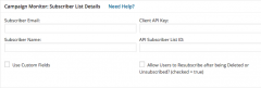 Contact Form 7 Campaign Monitor Extension screenshot 1