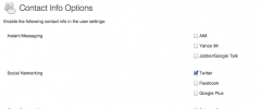 Contact Info Options screenshot 2