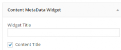 Content MetaData Widget screenshot 1