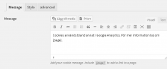 Cookie Message screenshot 2
