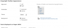 iCopyright Toolbar screenshot 1