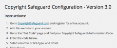 Copyright Safeguard Footer Notice screenshot 2