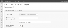 CP Contact Form with Paypal screenshot 2