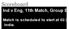 Cricket Scoreboard Widgets screenshot 1