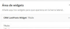 CRM LastPosts Widget screenshot 1