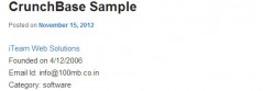 CrunchBase API Widget screenshot 1