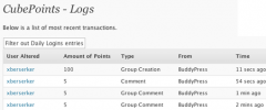 CubePoints Buddypress Integration screenshot 6