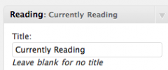 Currently Reading screenshot 1