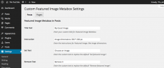 Custom Featured Image Metabox screenshot 1