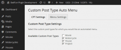Custom Post Type Auto Menu screenshot 1