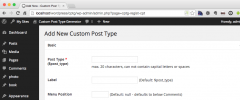 Custom Post Type Generator screenshot 1