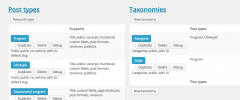 Custom post types and taxonomies manager screenshot 1