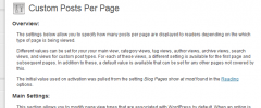 Custom Posts Per Page screenshot 1