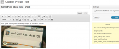 Custom Private Post screenshot 1