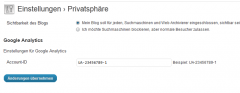 CW Google Analytics Datenschutz screenshot 1