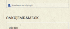 Dakujeme SME widget screenshot 1