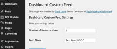 Dashboard Custom Feed Admin screenshot 1
