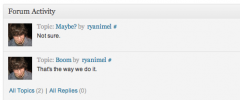 Dashboard Forum Activity screenshot 1