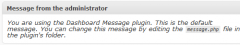 Dashboard Message screenshot 1