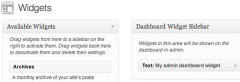 Dashboard Widget Sidebar screenshot 1