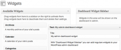 Dashboard Widget Sidebar screenshot 2