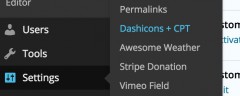 Dashicons + Custom Post Types screenshot 1