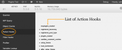 Debug Bar Actions and Filters Addon screenshot 1
