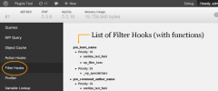Debug Bar Actions and Filters Addon screenshot 2