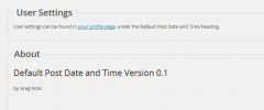 Default Post Date and Time screenshot 1