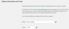 Default Post Date and Time screenshot 2