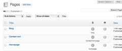 Default Theme Pages screenshot 1