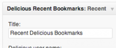 WordPress Delicious Recent Bookmarks screenshot 1