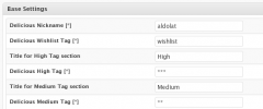 Delicious Wishlist for WordPress screenshot 1