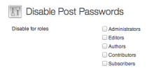 Disable Post Passwords screenshot 1