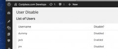 Disable User screenshot 1