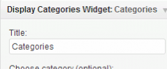 Display Categories Widget screenshot 1
