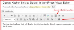 Display Kitchen Sink by Default in Visual Editor screenshot 1