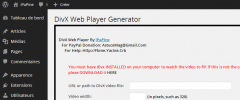 DivX Web Player Generator screenshot 1