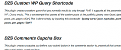 DZS Custom WP Query Shortcode screenshot 1