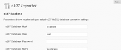 e107 Importer screenshot 1