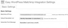 Easy WordPress Mailchimp Integration screenshot 2