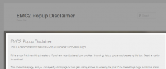 EMC2 Popup Disclaimer screenshot 2