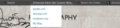 Enhanced Admin Bar with Codex Search screenshot 5