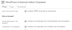 Enhanced Author Dropdown screenshot 1