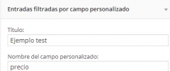 Entradas filtradas por campo personalizado screenshot 1